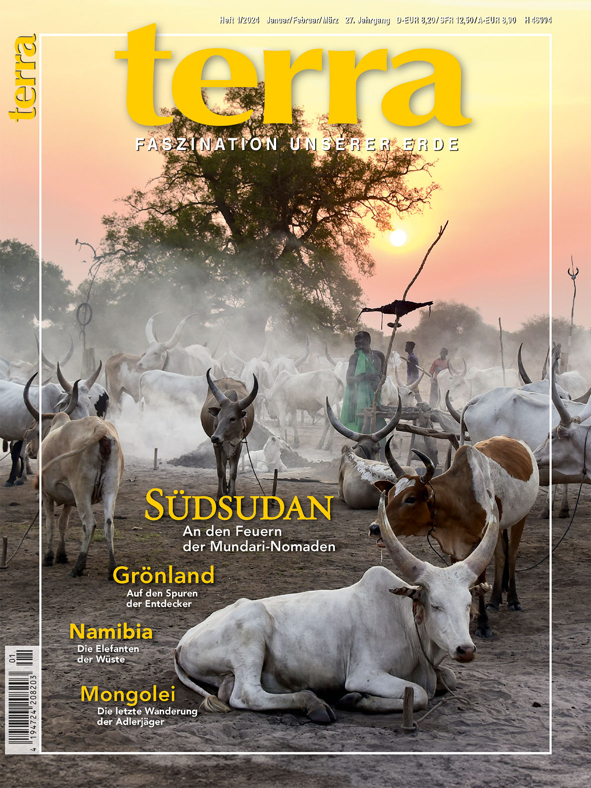 <p>&nbsp;</p>
<p><strong><em>South Sudan:</em></strong> Rinder, die die Welt bedeuten. Terra 1/2024: 66-75, cover feature</p>